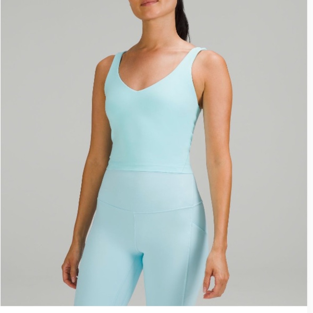 Light Blue V-Neck Align Top